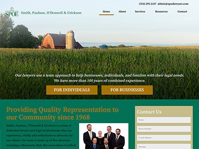 Law Firm Website design for Smith, Paulson, O'Donnell…