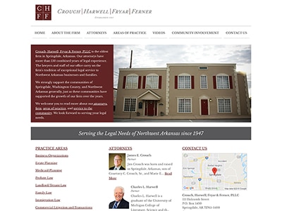 Law Firm Website design for Crouch, Harwell, Fryar &…