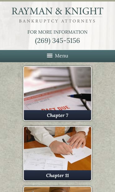 Responsive Mobile Attorney Website for Rayman & Knight