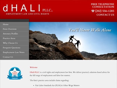 Law Firm Website design for Dhali PLLC