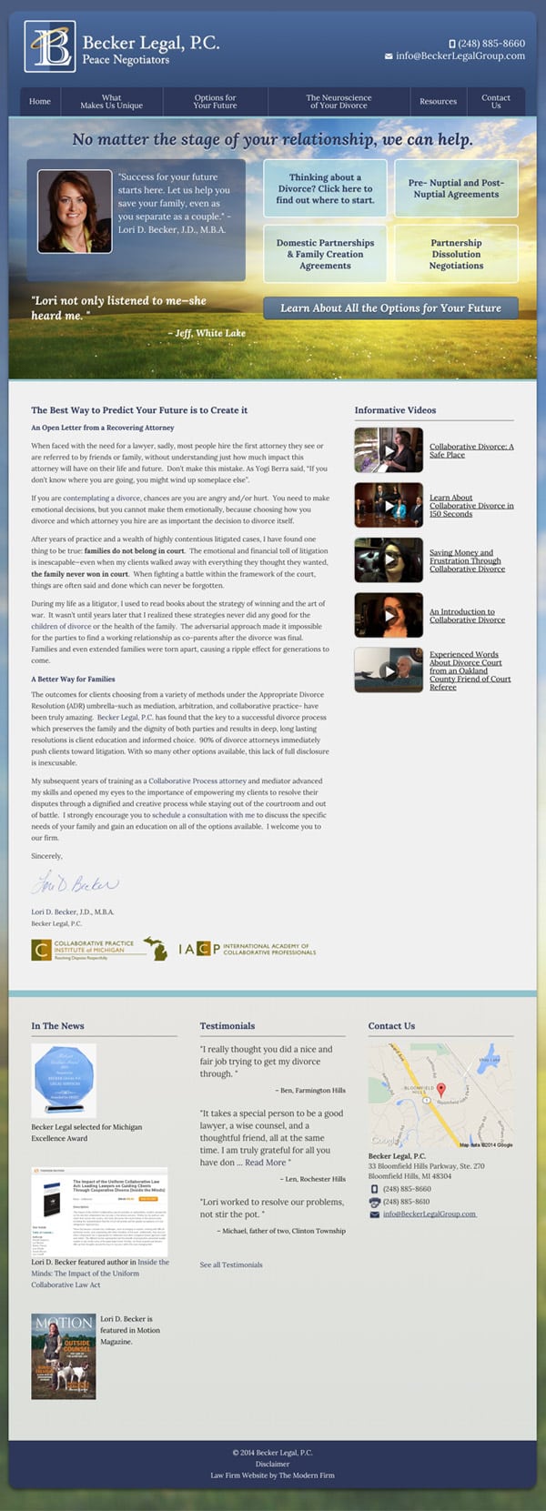 Law Firm Website Design for Becker Legal, P.C.