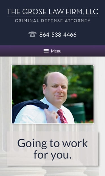 Responsive Mobile Attorney Website for The Grose Law Firm, LLC