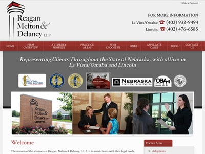 Law Firm Website design for Reagan, Melton & Delaney,…