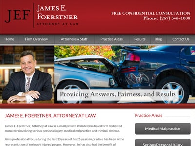 Law Firm Website design for James E. Foerstner, Attor…