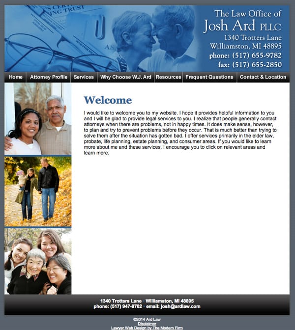 Law Firm Website Design for Law Office of Josh Ard PLLC