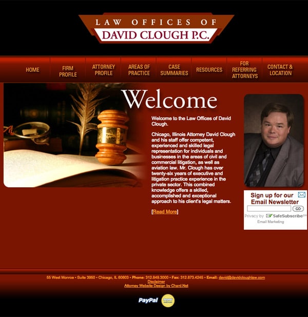 Law Firm Website Design for Law Offices of David Clough