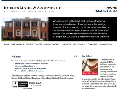 Law Firm Website design for Kathleen Mezher & Associa…