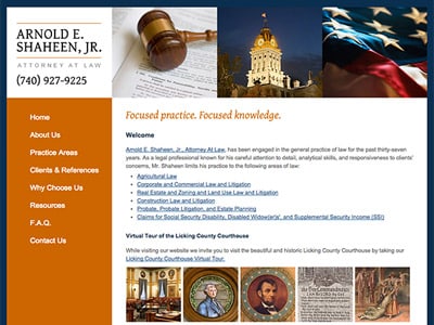 Law Firm Website design for Arnold E. Shaheen, Jr. At…