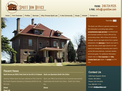 Law Firm Website design for Spott Law