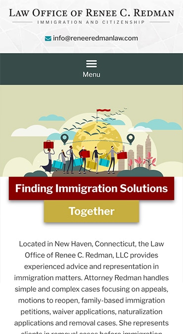Responsive Mobile Attorney Website for Law Office of Renee C. Redman LLC