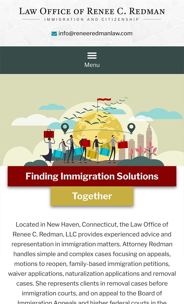 Mobile Friendly Law Firm Webiste for Law Office of Renee C. Redman LLC