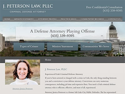 Law Firm Website design for J. Peterson Law, PLLC