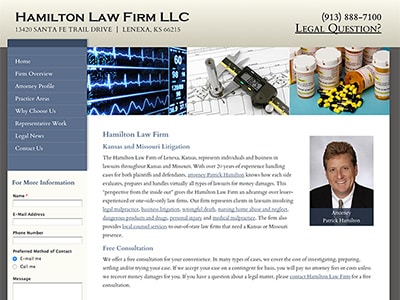 Law Firm Website design for Hamilton Law Firm LLC