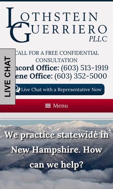 Responsive Mobile Attorney Website for Lothstein Guerriero, PLLC