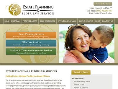 Brighton Northville Michigan Estate Planning Attorney Website