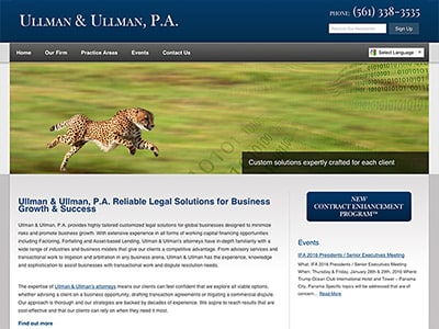 Law Firm Website design for Ullman & Ullman, P.A.