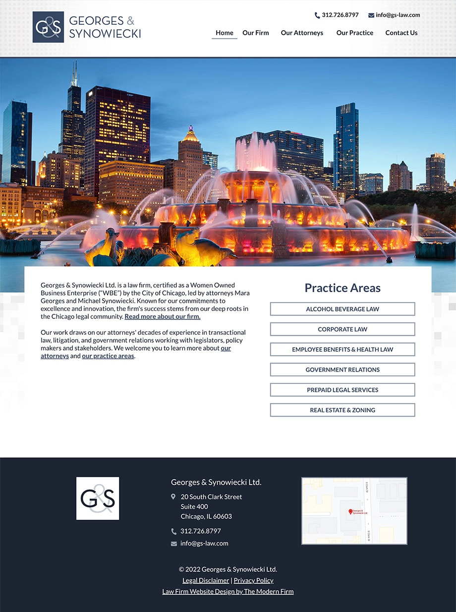 Law Firm Website Design for Georges & Synowiecki Ltd.