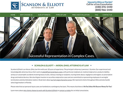 Law Firm Website design for Scanlon & Elliott