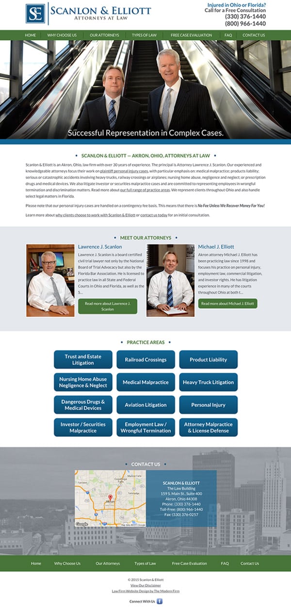 Law Firm Website Design for Scanlon & Elliott