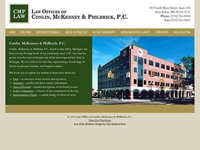 Law Firm Website design for Law Offices of Conlin, Mc…