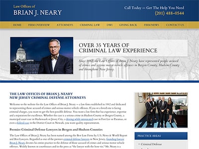 Law Firm Website design for Law Offices of Brian J. N…