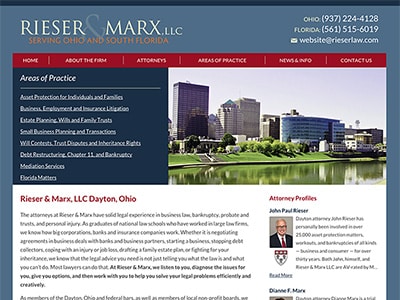 Law Firm Website design for Rieser & Marx, LLC