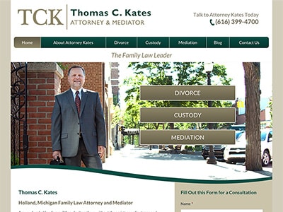 Law Firm Website design for Thomas C. Kates, Attorney…