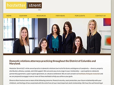 Law Firm Website design for Hostetter Strent LLC