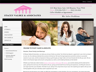 Law Firm Website design for Stacey Valdez & Associate…