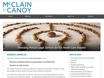 Law Firm Website design for McClain & Canoy, LLC