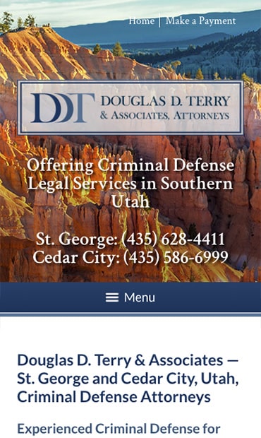 Responsive Mobile Attorney Website for Douglas D. Terry & Associates, Attorneys PLLC