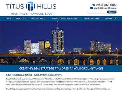 Law Firm Website design for Titus Hillis Reynolds Lov…