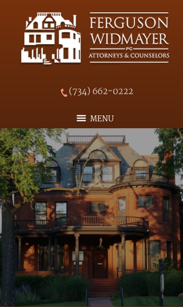 Responsive Mobile Attorney Website for Ferguson Widmayer PC