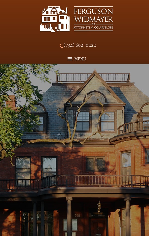 Mobile Friendly Law Firm Webiste for Ferguson Widmayer PC