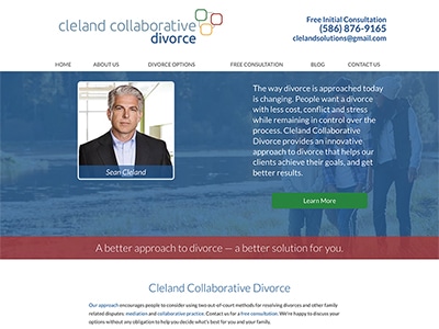 Law Firm Website design for Cleland Collaborative Div…