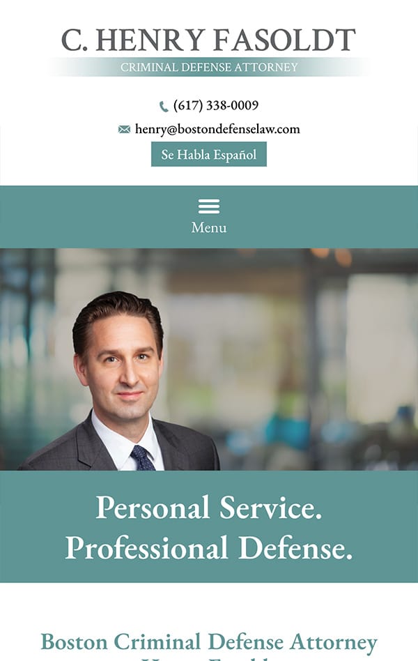 Mobile Friendly Law Firm Webiste for C. Henry Fasoldt, Attorney at Law