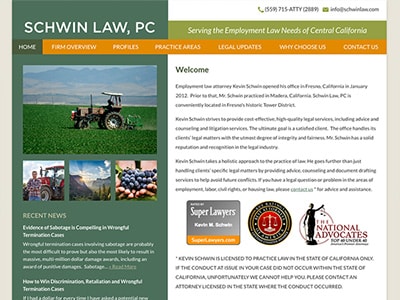 Law Firm Website design for Law Office of Kevin Schwi…