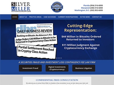 Law Firm Website design for Silver Miller