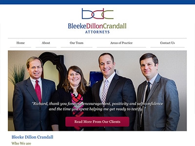 Law Firm Website design for Bleeke Dillon Crandall