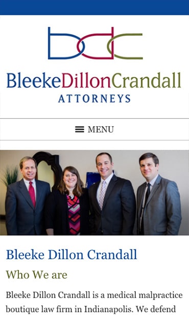 Responsive Mobile Attorney Website for Bleeke Dillon Crandall