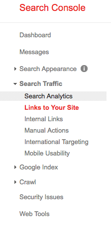 Google analytics console