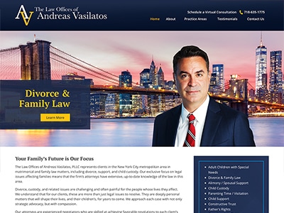 Law Firm Website design for Law Offices of Andreas Va…