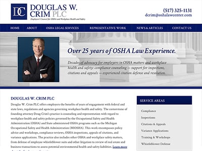 Law Firm Website design for Douglas W. Crim PLC