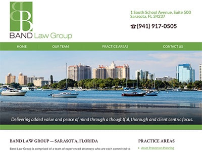 Law Firm Website design for Band Law Group