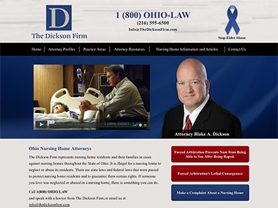 Law Firm Website design for The Dickson Firm