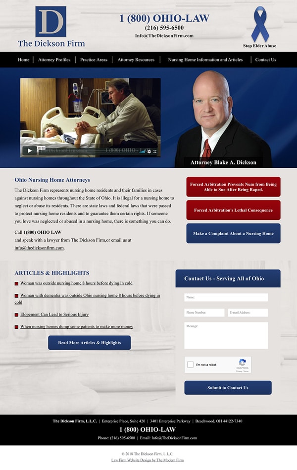 Law Firm Website Design for The Dickson Firm