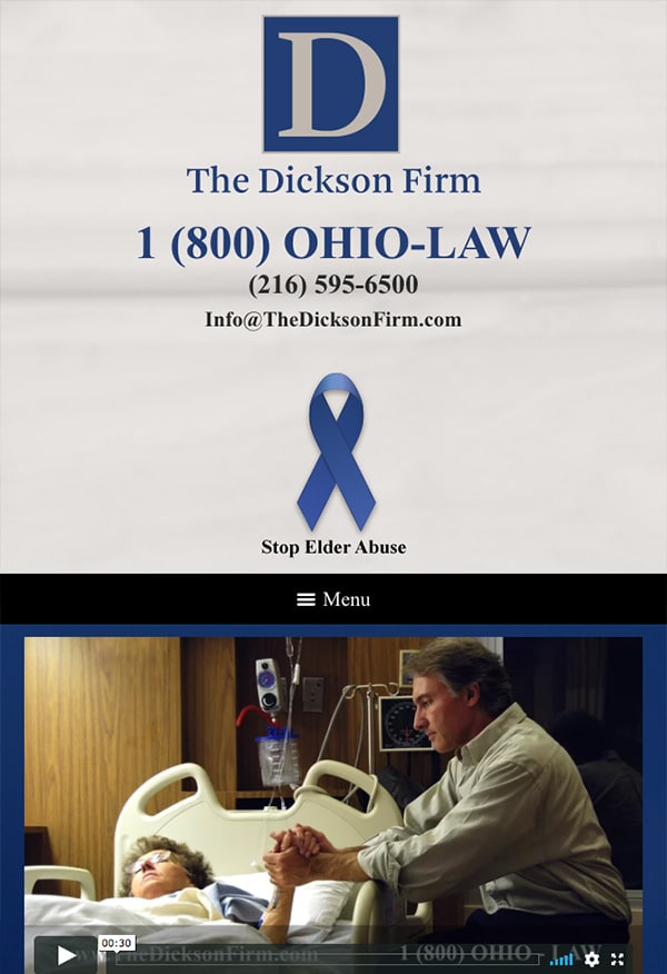 Mobile Friendly Law Firm Webiste for The Dickson Firm