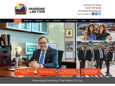 Law Firm Website design for The Marrone Law Firm, P.C…