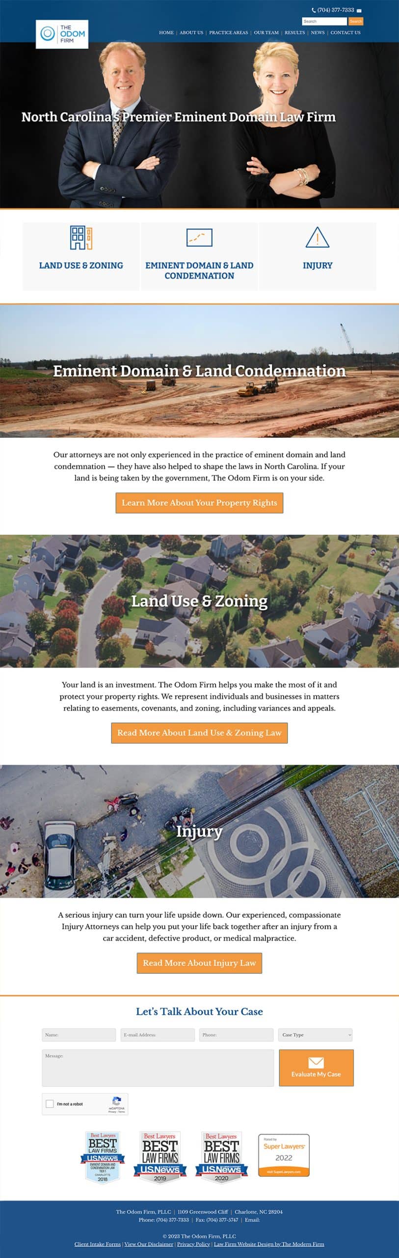 Law Firm Website Design for The Odom Firm, PLLC