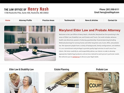 Law Firm Website design for Law Office of Henry Nash